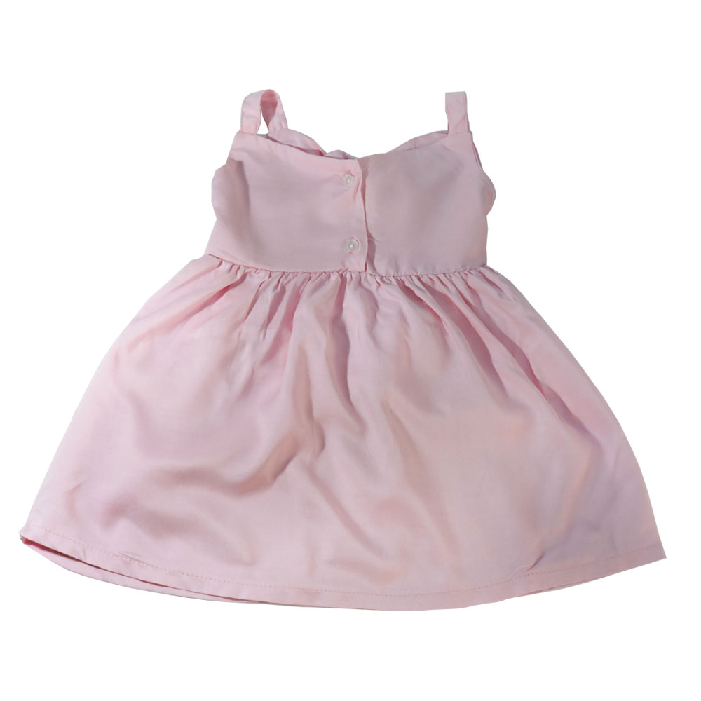 006 Φόρεμα αμάνικο ροζ με δέσιμο στη πλάτη - Image 1