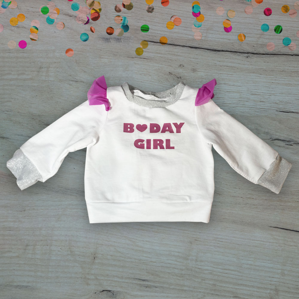 014_2 Φούτερ bday girl με τούλι - Image 1