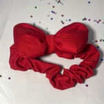 Κορδέλα φιόγκος με λάστιχο κόκκινος - Image 2