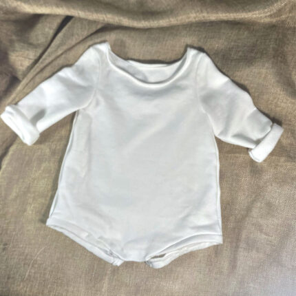 Κορμάκι φούτερ λευκό με επένδυση