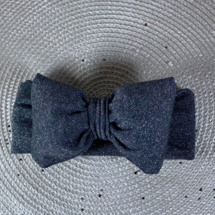 Kορδέλα φιόγκος μαύρο ασημί