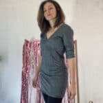 Κομψό Μίνι Φόρεμα εξώπλατο γυαλιστερό και Πατρόν Ραφής