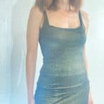 Elegance Midi Φόρεμα σε Μαύρο-Χρυσό και Πατρον Ραφής - Image 3