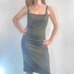 Elegance Midi Φόρεμα σε Μαύρο-Χρυσό και Πατρον Ραφής