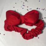 Κορδέλα Φιόγκος με Λάστιχο Κόκκινη Βρεφική - Image 2