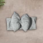 Κορδέλα Φιόγκος Ασημί Φουσκωτός Βρεφική