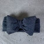 Κορδέλα Μαλλιών Βρεφική Φιόγκος Μαύρο Ασημί