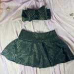 Βρεφική  Παιδική Φούστα Μαύρο-Χρυσό με Κορδέλα Μαλλιών