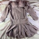 Βρεφικό Παιδικό Σετ Κορμάκι, Φούστα και Κορδέλα Μαλλιών για Κορίτσια