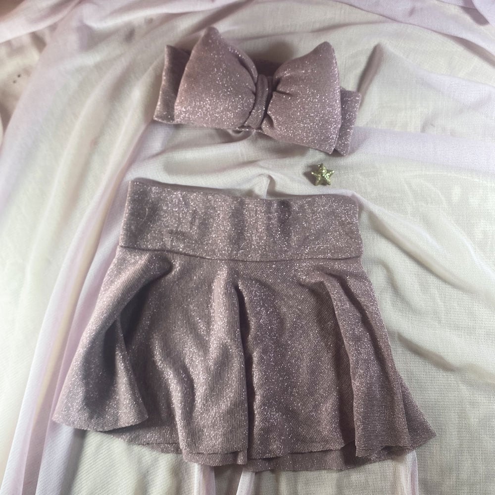 037_3 Βρεφικό Παιδικό Σετ Φούστα και Κορδέλα Μαλλιών Rotten Apple - Image 1