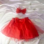 Βρεφική / Παιδική Φούστα Τουτού Κόκκινη Red Heart με Κοκαλάκι Μαλλιών