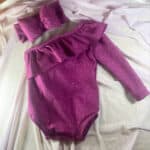 Κορμάκι με Έναν Ώμο και Κορδέλα Purple Shine για Κορίτσια Βρεφικό Παιδικό