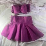 Βρεφική και Παιδική Φούστα και Κορδέλα Purple Shine για Κορίτσια