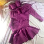Βρεφικό Παιδικό Σετ Κορμάκι – Φούστα – Κορδέλα Purple Shine